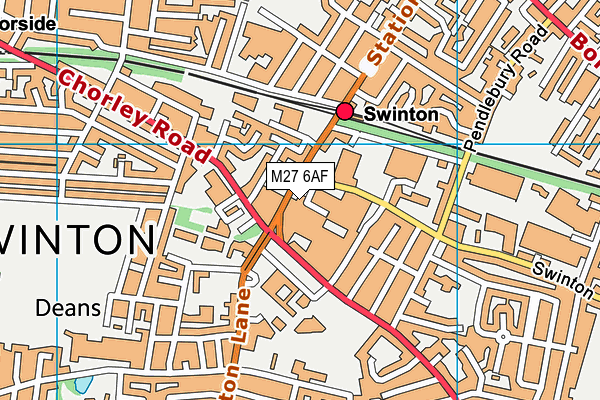 M27 6AF map - OS VectorMap District (Ordnance Survey) M27 6AF map - OS VectorMap District (Ordnance Survey)