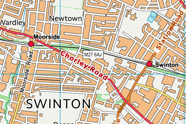 M27 6AJ map - OS VectorMap District (Ordnance Survey) M27 6AJ map - OS VectorMap District (Ordnance Survey)