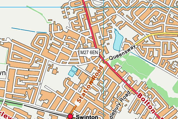 M27 6EN map - OS VectorMap District (Ordnance Survey) M27 6EN map - OS VectorMap District (Ordnance Survey)