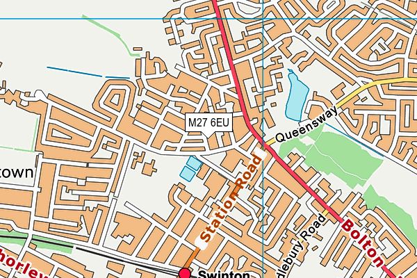 M27 6EU map - OS VectorMap District (Ordnance Survey) M27 6EU map - OS VectorMap District (Ordnance Survey)