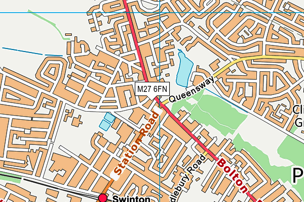 M27 6FN map - OS VectorMap District (Ordnance Survey) M27 6FN map - OS VectorMap District (Ordnance Survey)
