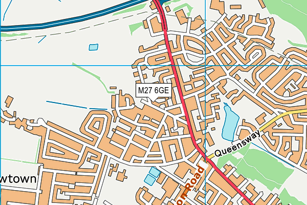 M27 6GE map - OS VectorMap District (Ordnance Survey) M27 6GE map - OS VectorMap District (Ordnance Survey)
