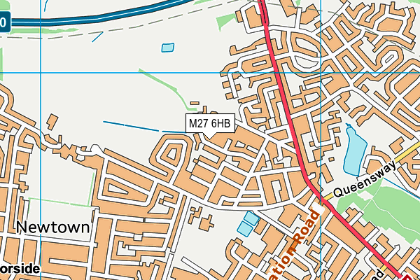 M27 6HB map - OS VectorMap District (Ordnance Survey) M27 6HB map - OS VectorMap District (Ordnance Survey)