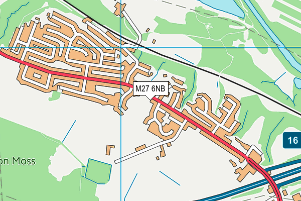 M27 6NB map - OS VectorMap District (Ordnance Survey) M27 6NB map - OS VectorMap District (Ordnance Survey)