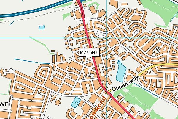 M27 6NY map - OS VectorMap District (Ordnance Survey) M27 6NY map - OS VectorMap District (Ordnance Survey)
