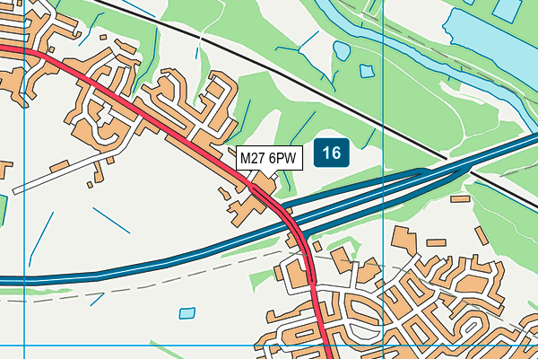 M27 6PW map - OS VectorMap District (Ordnance Survey) M27 6PW map - OS VectorMap District (Ordnance Survey)