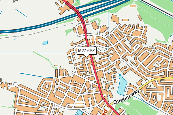 M27 6PZ map - OS VectorMap District (Ordnance Survey) M27 6PZ map - OS VectorMap District (Ordnance Survey)