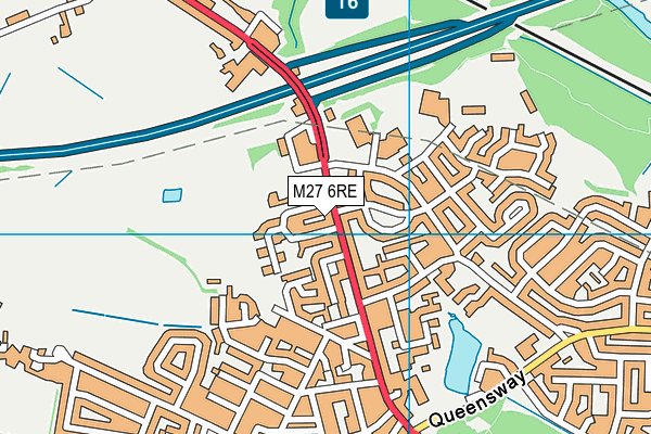 M27 6RE map - OS VectorMap District (Ordnance Survey) M27 6RE map - OS VectorMap District (Ordnance Survey)