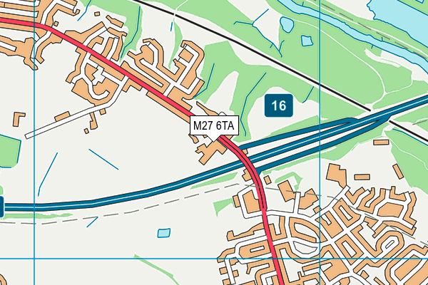 M27 6TA map - OS VectorMap District (Ordnance Survey) M27 6TA map - OS VectorMap District (Ordnance Survey)