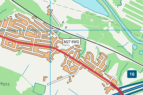 M27 6WG map - OS VectorMap District (Ordnance Survey) M27 6WG map - OS VectorMap District (Ordnance Survey)