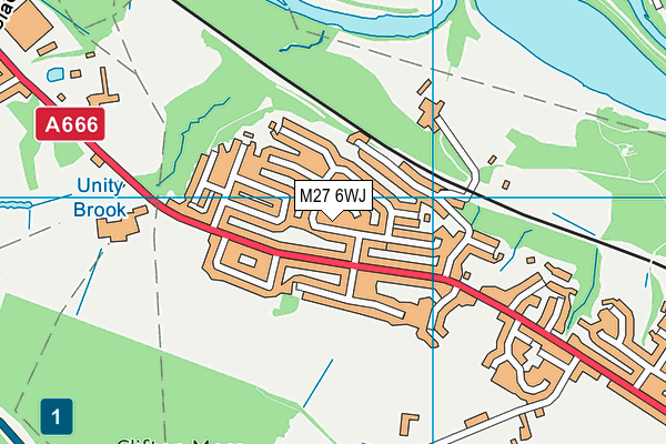 M27 6WJ map - OS VectorMap District (Ordnance Survey) M27 6WJ map - OS VectorMap District (Ordnance Survey)