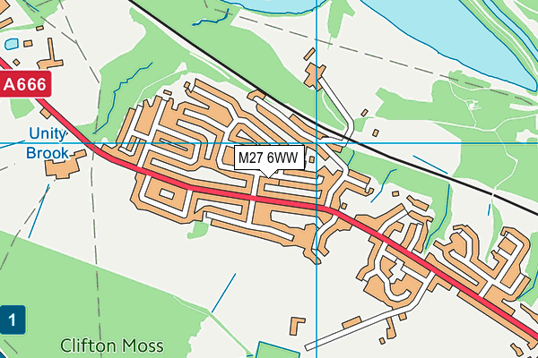 M27 6WW map - OS VectorMap District (Ordnance Survey) M27 6WW map - OS VectorMap District (Ordnance Survey)