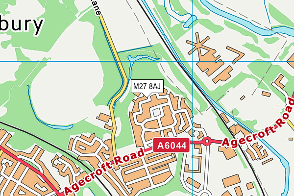 M27 8AJ map - OS VectorMap District (Ordnance Survey) M27 8AJ map - OS VectorMap District (Ordnance Survey)