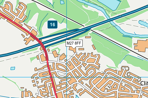 M27 8FF map - OS VectorMap District (Ordnance Survey) M27 8FF map - OS VectorMap District (Ordnance Survey)