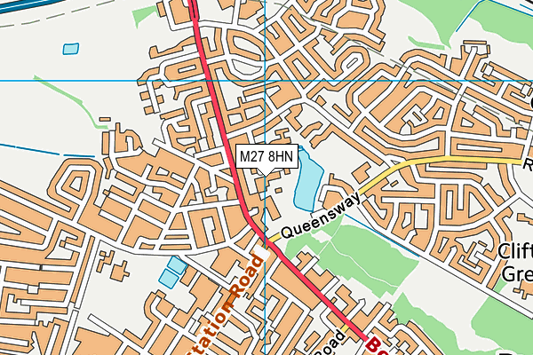 M27 8HN map - OS VectorMap District (Ordnance Survey) M27 8HN map - OS VectorMap District (Ordnance Survey)
