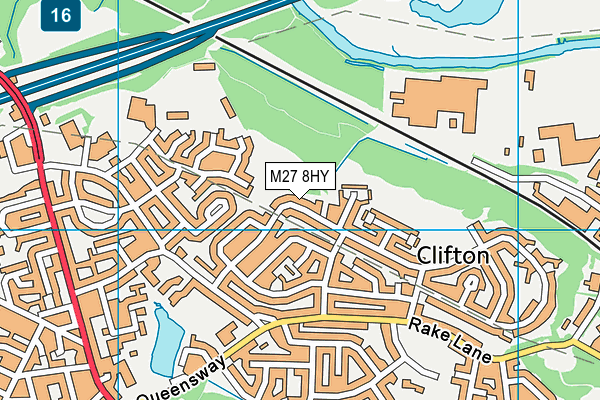M27 8HY map - OS VectorMap District (Ordnance Survey) M27 8HY map - OS VectorMap District (Ordnance Survey)