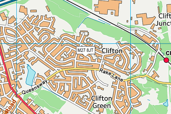 M27 8JT map - OS VectorMap District (Ordnance Survey) M27 8JT map - OS VectorMap District (Ordnance Survey)