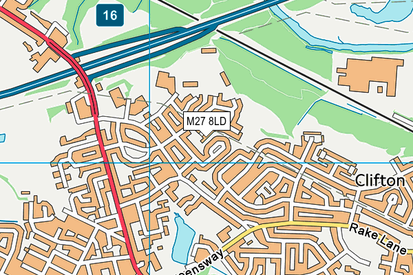 M27 8LD map - OS VectorMap District (Ordnance Survey) M27 8LD map - OS VectorMap District (Ordnance Survey)