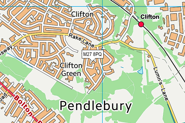 M27 8PQ map - OS VectorMap District (Ordnance Survey) M27 8PQ map - OS VectorMap District (Ordnance Survey)