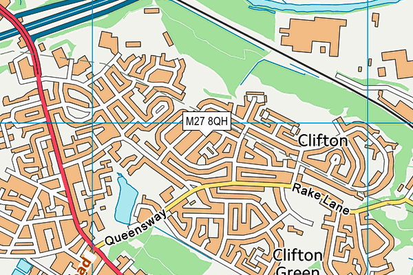 M27 8QH map - OS VectorMap District (Ordnance Survey) M27 8QH map - OS VectorMap District (Ordnance Survey)