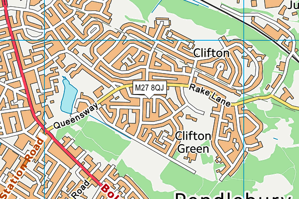 M27 8QJ map - OS VectorMap District (Ordnance Survey) M27 8QJ map - OS VectorMap District (Ordnance Survey)