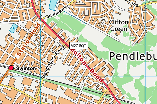 M27 8QT map - OS VectorMap District (Ordnance Survey) M27 8QT map - OS VectorMap District (Ordnance Survey)