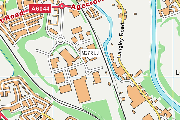 M27 8UJ map - OS VectorMap District (Ordnance Survey)