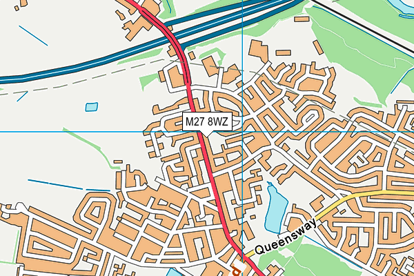 M27 8WZ map - OS VectorMap District (Ordnance Survey) M27 8WZ map - OS VectorMap District (Ordnance Survey)