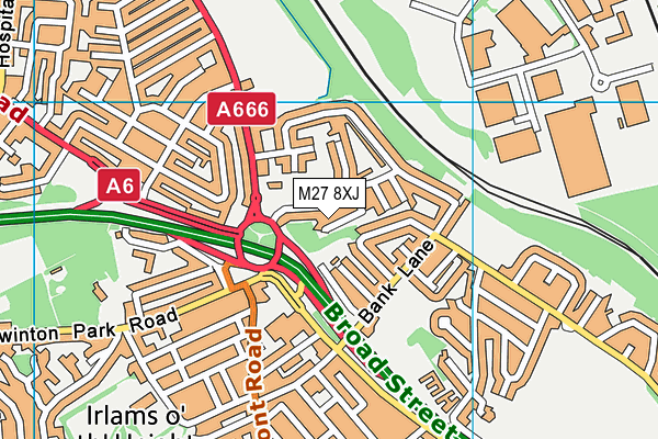 M27 8XJ map - OS VectorMap District (Ordnance Survey) M27 8XJ map - OS VectorMap District (Ordnance Survey)