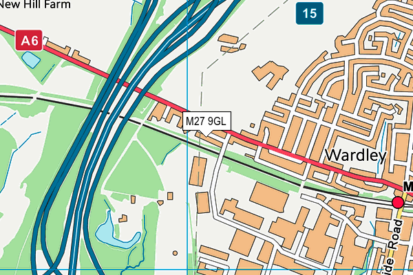 M27 9GL map - OS VectorMap District (Ordnance Survey) M27 9GL map - OS VectorMap District (Ordnance Survey)