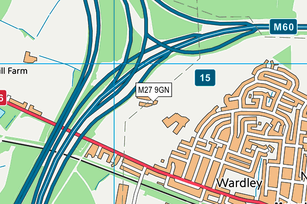 M27 9GN map - OS VectorMap District (Ordnance Survey) M27 9GN map - OS VectorMap District (Ordnance Survey)