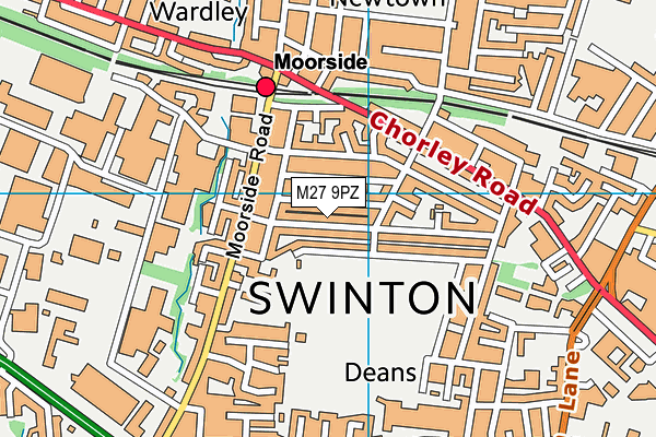 M27 9PZ map - OS VectorMap District (Ordnance Survey) M27 9PZ map - OS VectorMap District (Ordnance Survey)