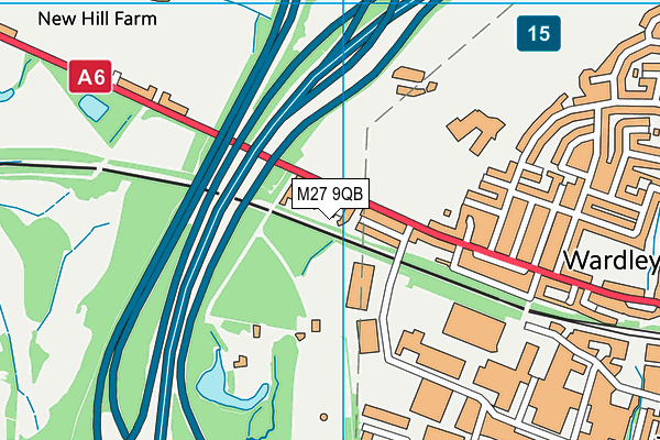 M27 9QB map - OS VectorMap District (Ordnance Survey) M27 9QB map - OS VectorMap District (Ordnance Survey)