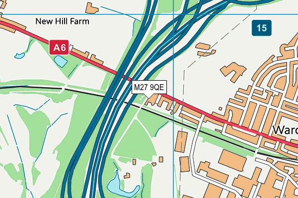 M27 9QE map - OS VectorMap District (Ordnance Survey) M27 9QE map - OS VectorMap District (Ordnance Survey)