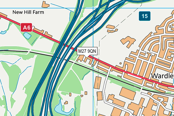 M27 9QN map - OS VectorMap District (Ordnance Survey) M27 9QN map - OS VectorMap District (Ordnance Survey)