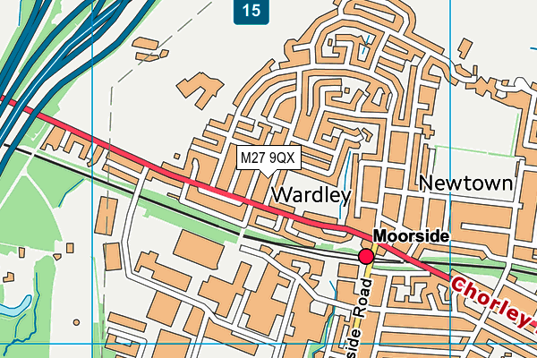 M27 9QX map - OS VectorMap District (Ordnance Survey) M27 9QX map - OS VectorMap District (Ordnance Survey)