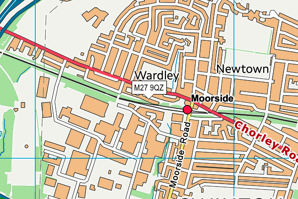 M27 9QZ map - OS VectorMap District (Ordnance Survey)