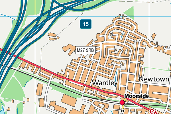 M27 9RB map - OS VectorMap District (Ordnance Survey) M27 9RB map - OS VectorMap District (Ordnance Survey)