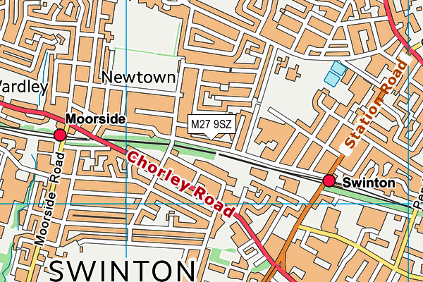 M27 9SZ map - OS VectorMap District (Ordnance Survey) M27 9SZ map - OS VectorMap District (Ordnance Survey)