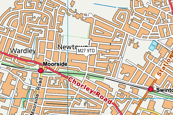 M27 9TD map - OS VectorMap District (Ordnance Survey) M27 9TD map - OS VectorMap District (Ordnance Survey)