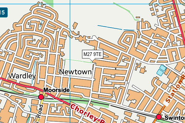 M27 9TE map - OS VectorMap District (Ordnance Survey) M27 9TE map - OS VectorMap District (Ordnance Survey)