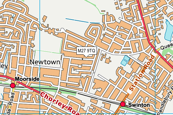 M27 9TQ map - OS VectorMap District (Ordnance Survey) M27 9TQ map - OS VectorMap District (Ordnance Survey)
