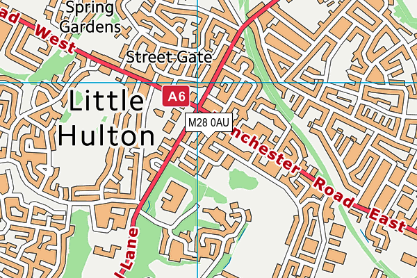 M28 0AU map - OS VectorMap District (Ordnance Survey)