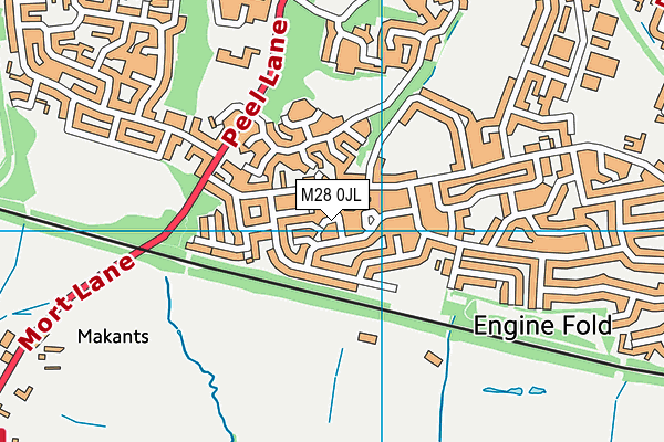 M28 0JL map - OS VectorMap District (Ordnance Survey) M28 0JL map - OS VectorMap District (Ordnance Survey)