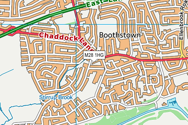 M28 1HG map - OS VectorMap District (Ordnance Survey)