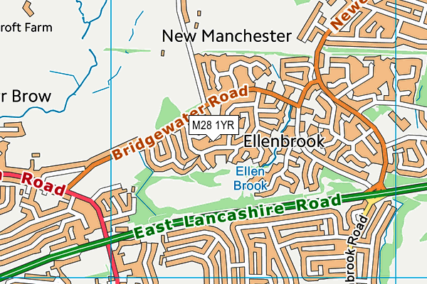 M28 1YR map - OS VectorMap District (Ordnance Survey) M28 1YR map - OS VectorMap District (Ordnance Survey)