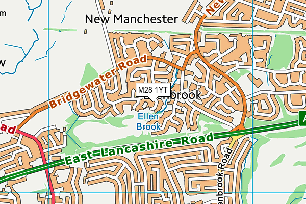 M28 1YT map - OS VectorMap District (Ordnance Survey)