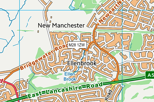 M28 1ZW map - OS VectorMap District (Ordnance Survey)
