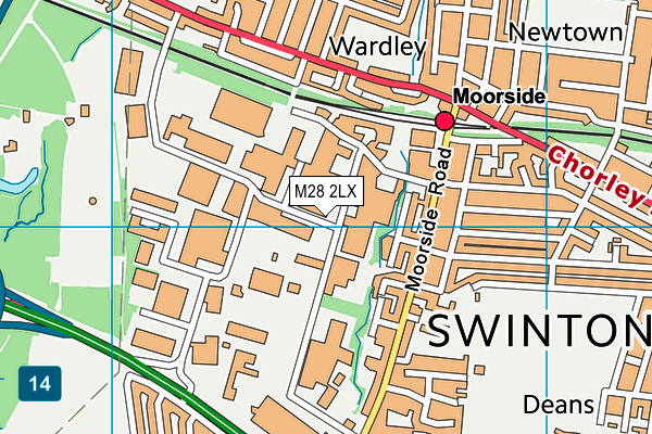 M28 2LX map - OS VectorMap District (Ordnance Survey) M28 2LX map - OS VectorMap District (Ordnance Survey)