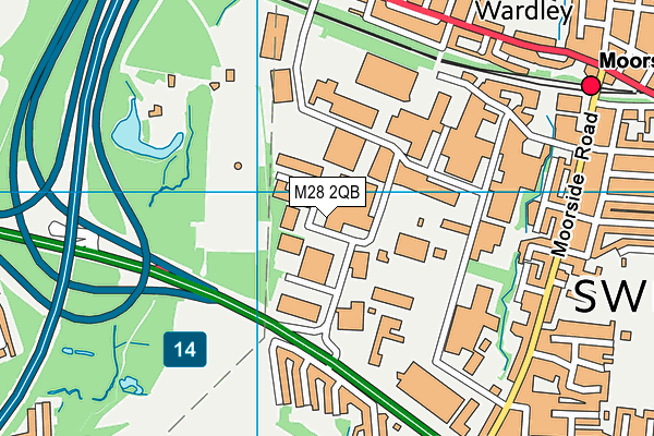 M28 2QB map - OS VectorMap District (Ordnance Survey) M28 2QB map - OS VectorMap District (Ordnance Survey)